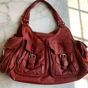 Tano hobo leather bag red